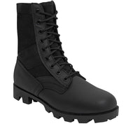 Botas réplica G.I. Jungle negras con punta de acero diseñadas para terrenos húmedos y pantanosos