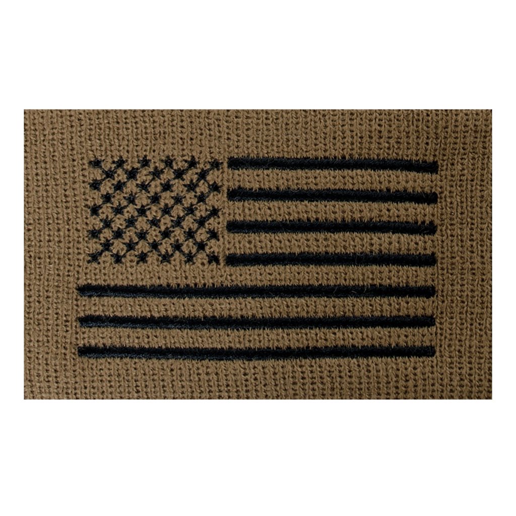 Gorro de punto COYOTE con bandera de EE. UU., acrílico, talla única
