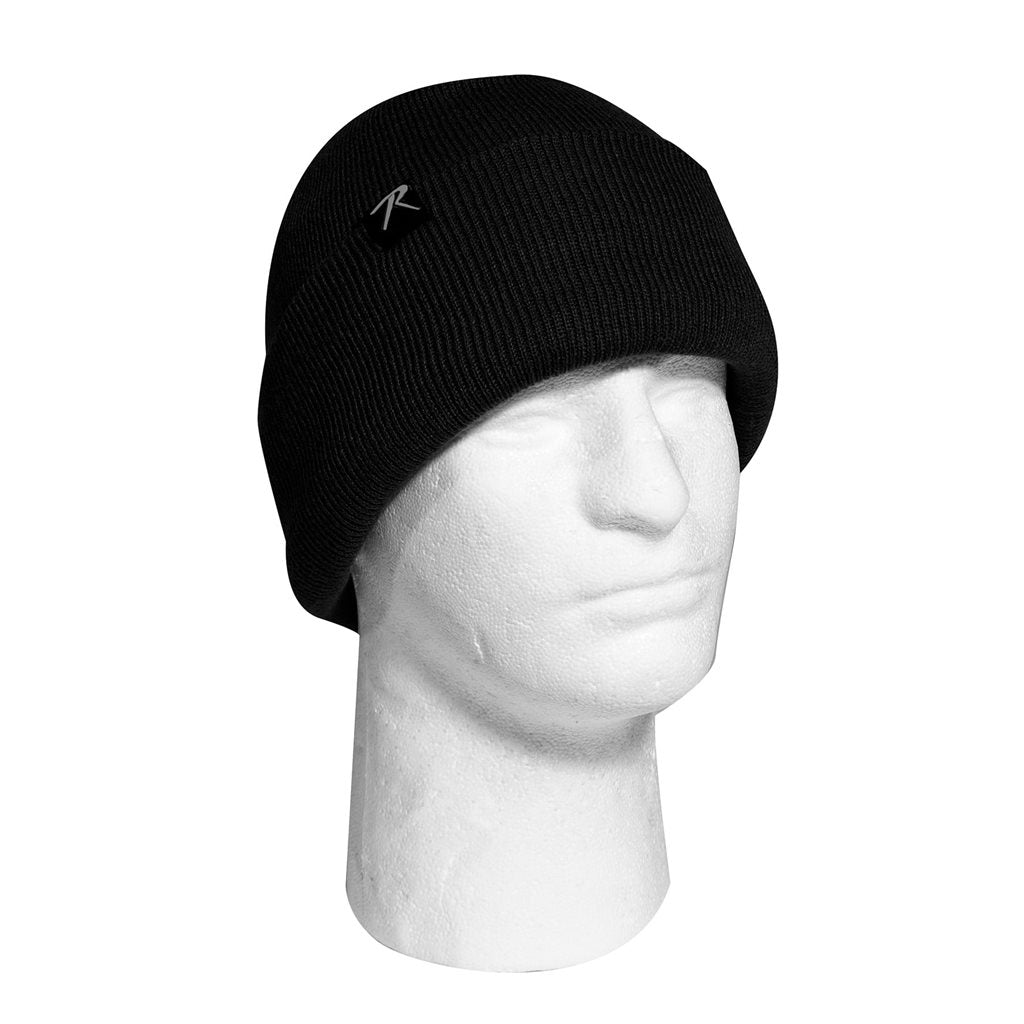 Gorro DELUXE WATCH negro tejido con forro fleece, talla única