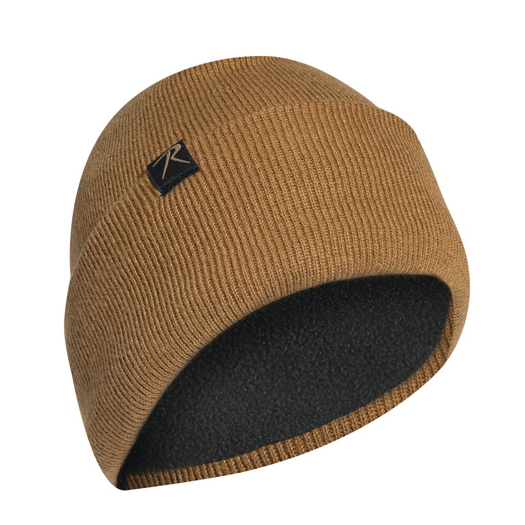 Gorro DELUXE WATCH negro de punto con forro polar, talla única, 100% acrílico