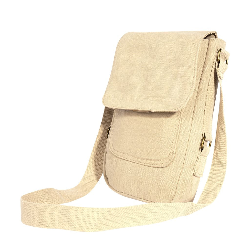 Bandolera TABLET de lona estilo militar vintage, para tablet o portátil pequeño, 29x19x5 cm