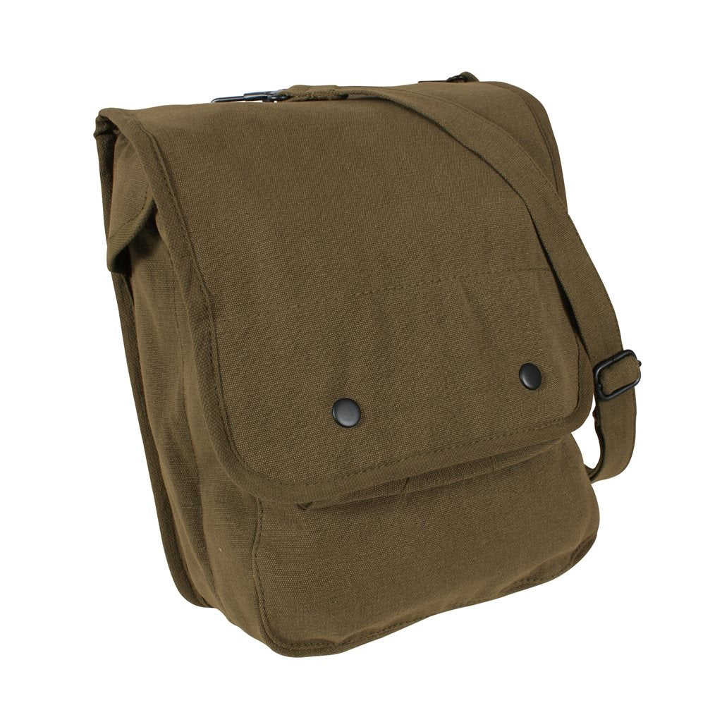 Bolsa bandolera MAP CASE estilo vintage army en lona de algodón resistente