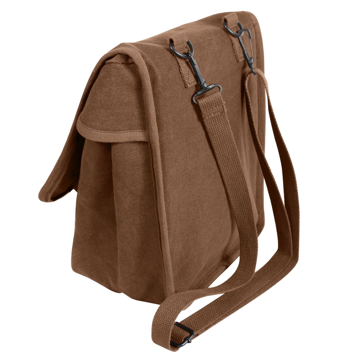Bolso bandolera MAP CASE verde en algodón canvas estilo vintage, apto para iPad y tablets