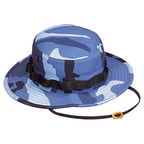 Sombrero Boonie Sky Blue Camo con patrón camuflaje azul cielo