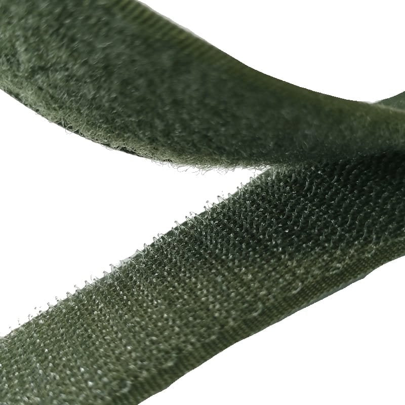 Cinta velcro 25 mm x 20 m khaki verde - set gancho y bucle