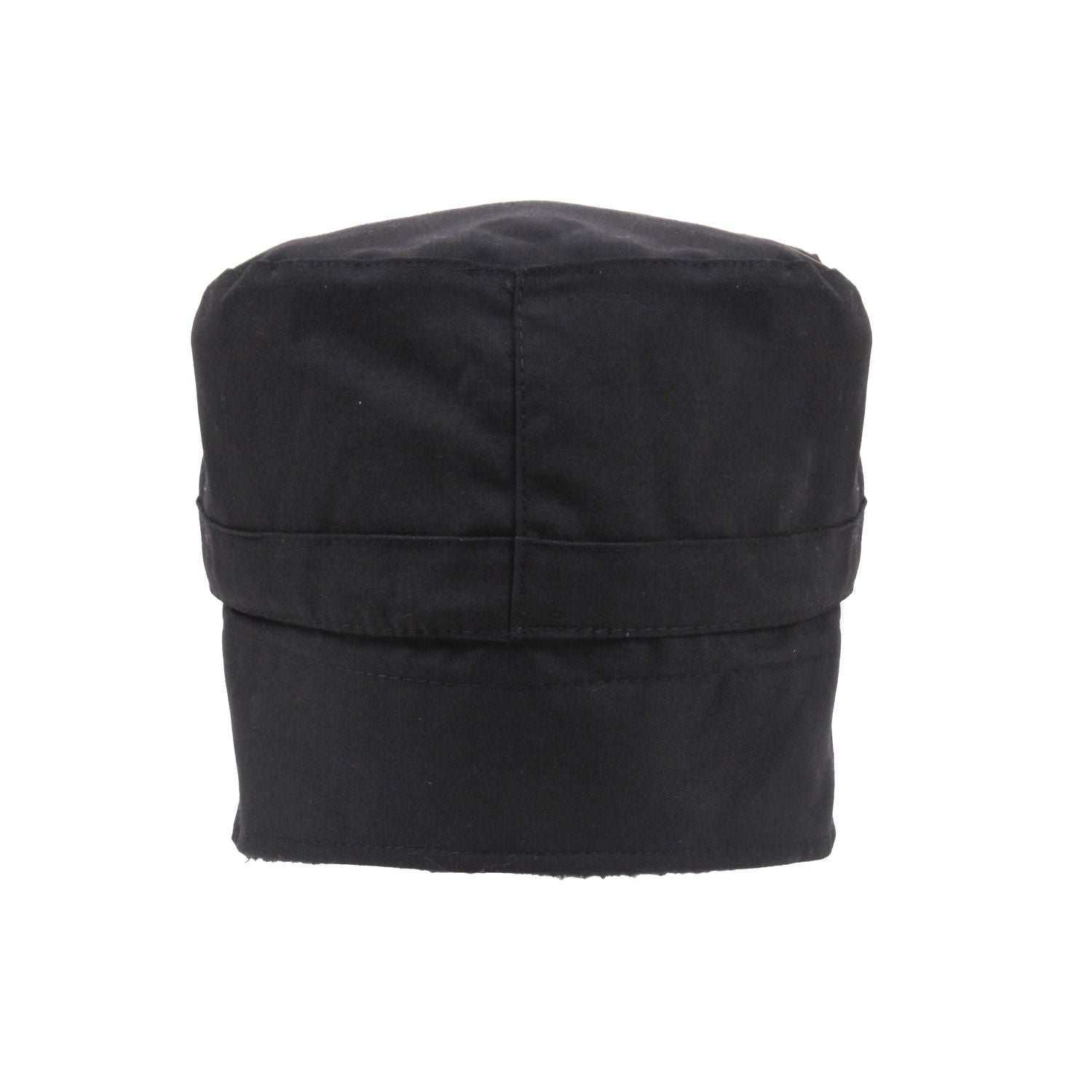 Gorra U Combat negra tipo BDU con solapa protectora abatible