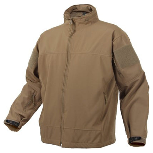 Chaqueta SPEC OPS Softshell Coyote, táctica en 100% poliéster impermeable