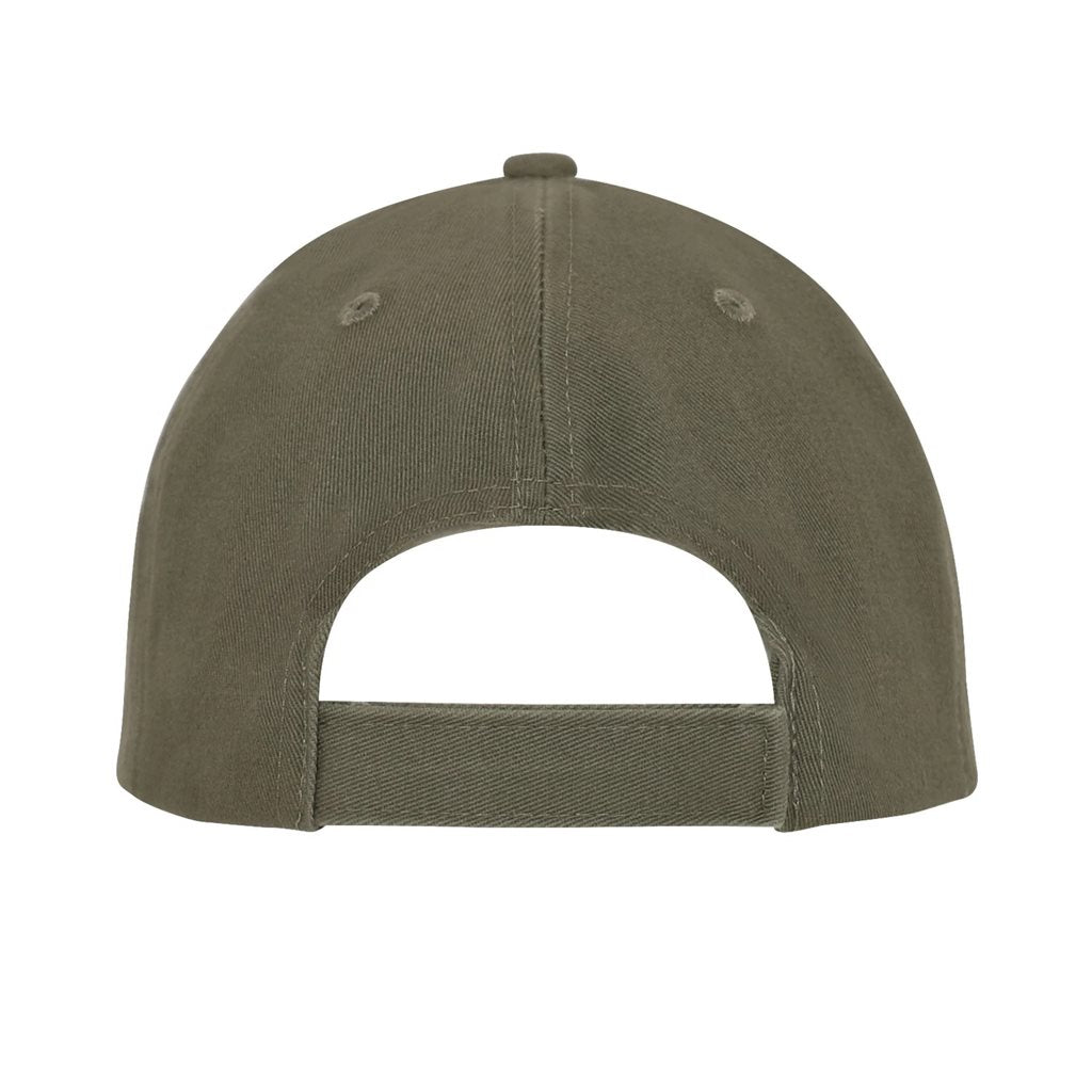 Gorra baseball de bajo perfil, cinco paneles, banda de sudor acolchada y correa ajustable con hebilla metálica