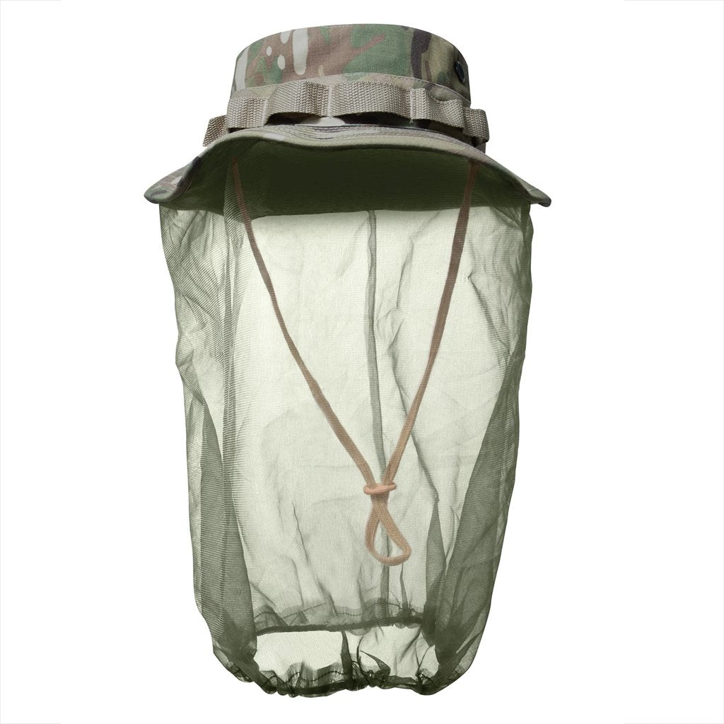 Sombrero MOSKITO rip-stop tipo Boonie Multicam con mosquitera integrada
