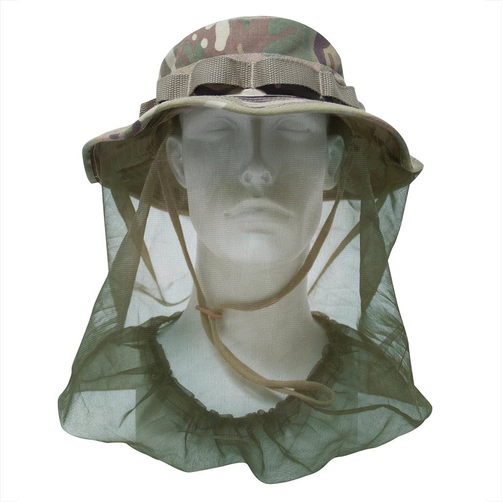 Sombrero MOSKITO rip-stop tipo Boonie Multicam con mosquitera integrada
