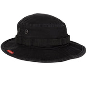 Sombrero Boonie Vintage negro de Rothco con cordón y anillas para camuflaje