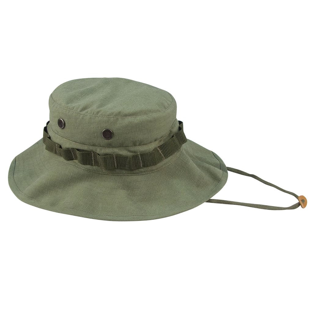 Sombrero Boonie Vintage Vietnam verde, réplica con cuatro orificios de ventilación y cordón