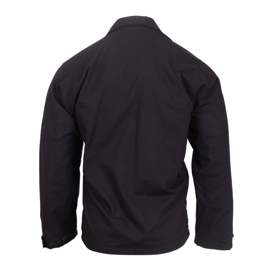 Blusa BDU Rothco algodón rip-stop negra, alta resistencia y estabilidad de color