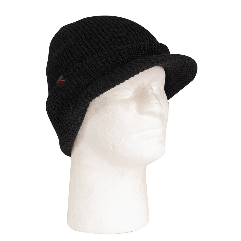 Gorro WATCH BRIM tejido con visera, lana de doble capa, inspirado en modelos militares