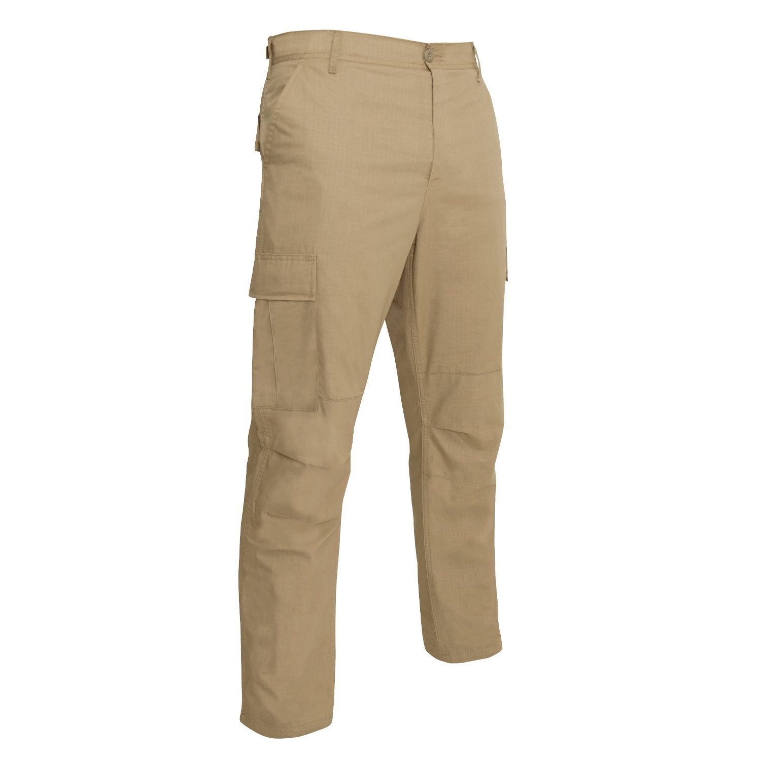 Pantalones BDU rip-stop color caqui de Rothco, vista frontal