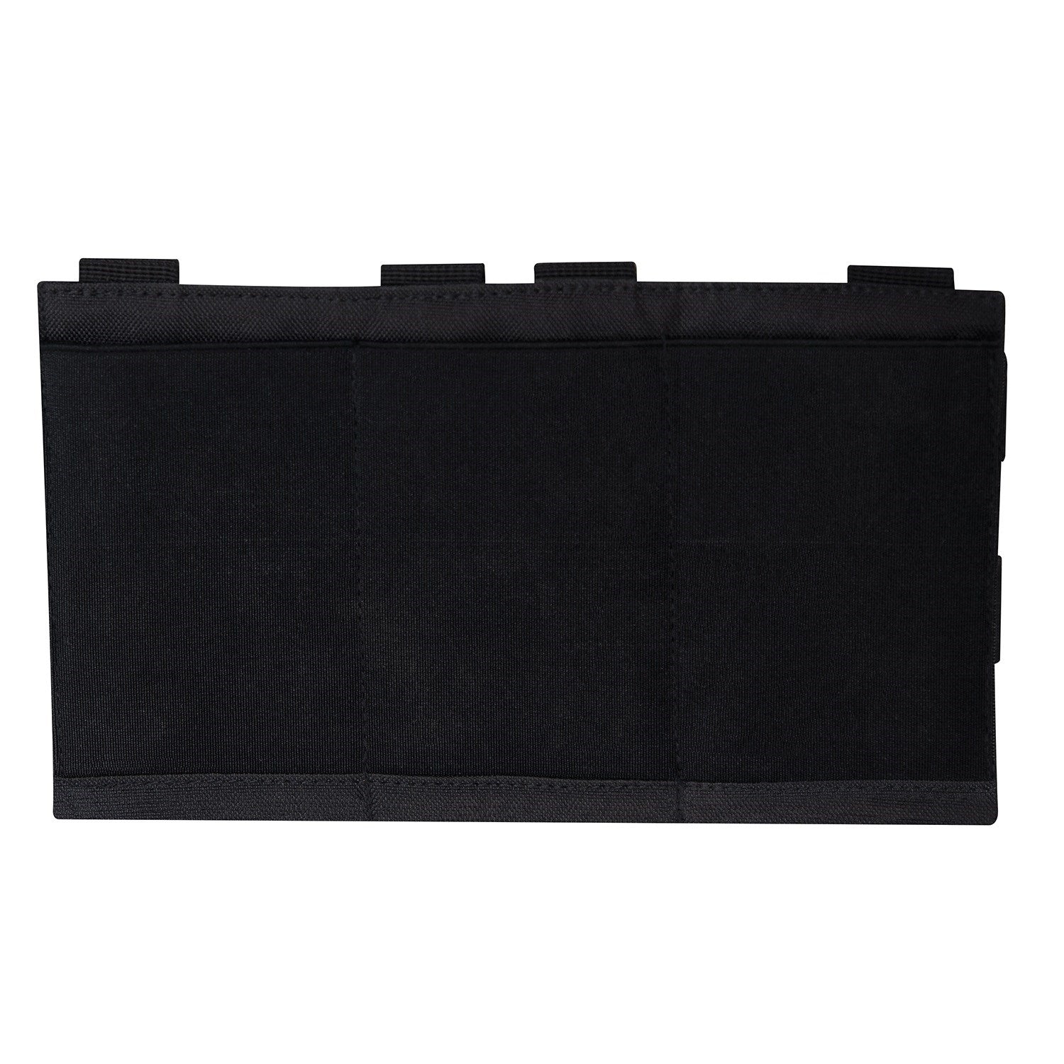 Funda elástica MOLLE abierta para 3 cargadores, color negro con 4 correas MOLLE