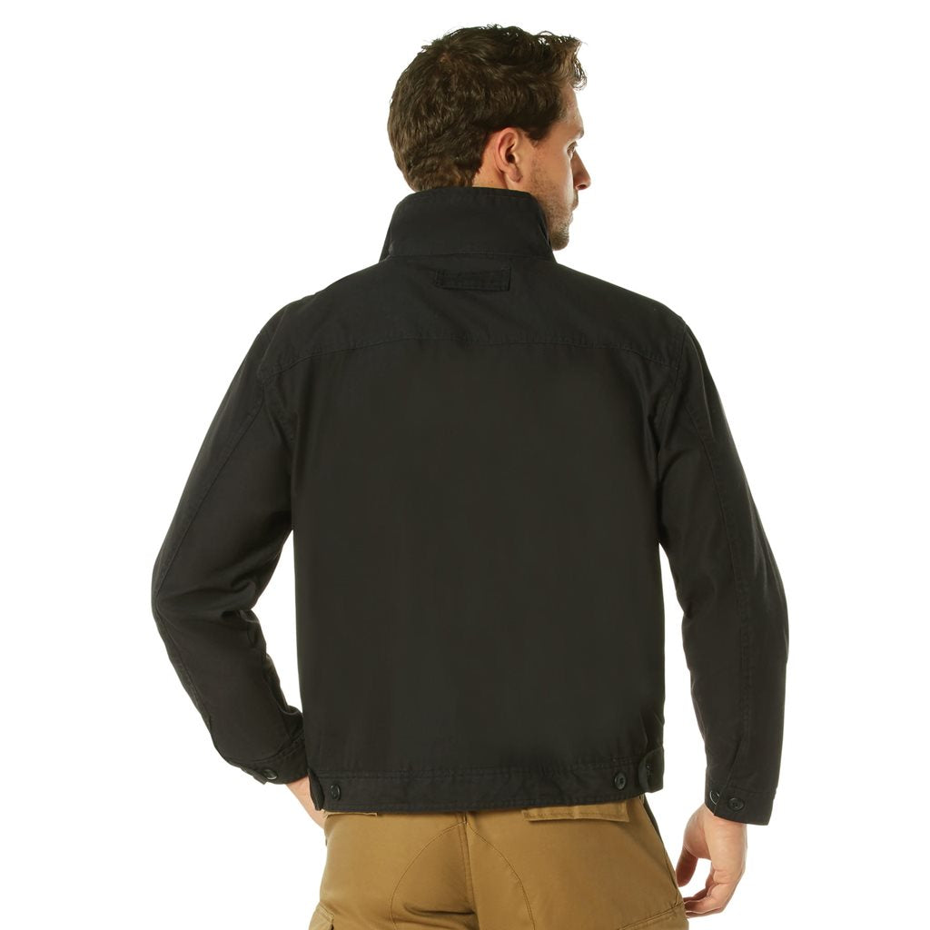 Chaqueta CONCEALED CARRY ligera negra con bolsillos interiores para portación oculta