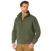 Chaqueta CONCEALED CARRY ligera verde con bolsillos interiores para porte oculto