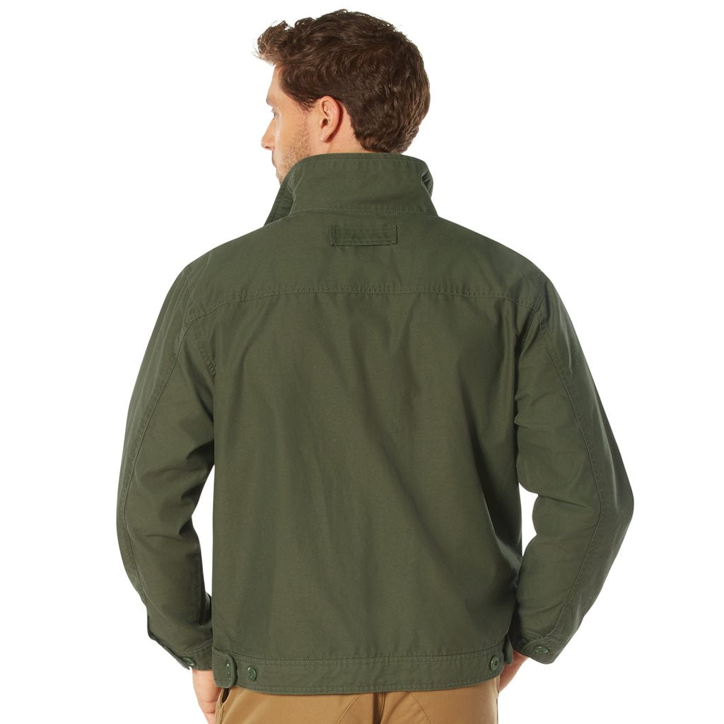 Chaqueta CONCEALED CARRY ligera verde con bolsillos interiores para porte oculto