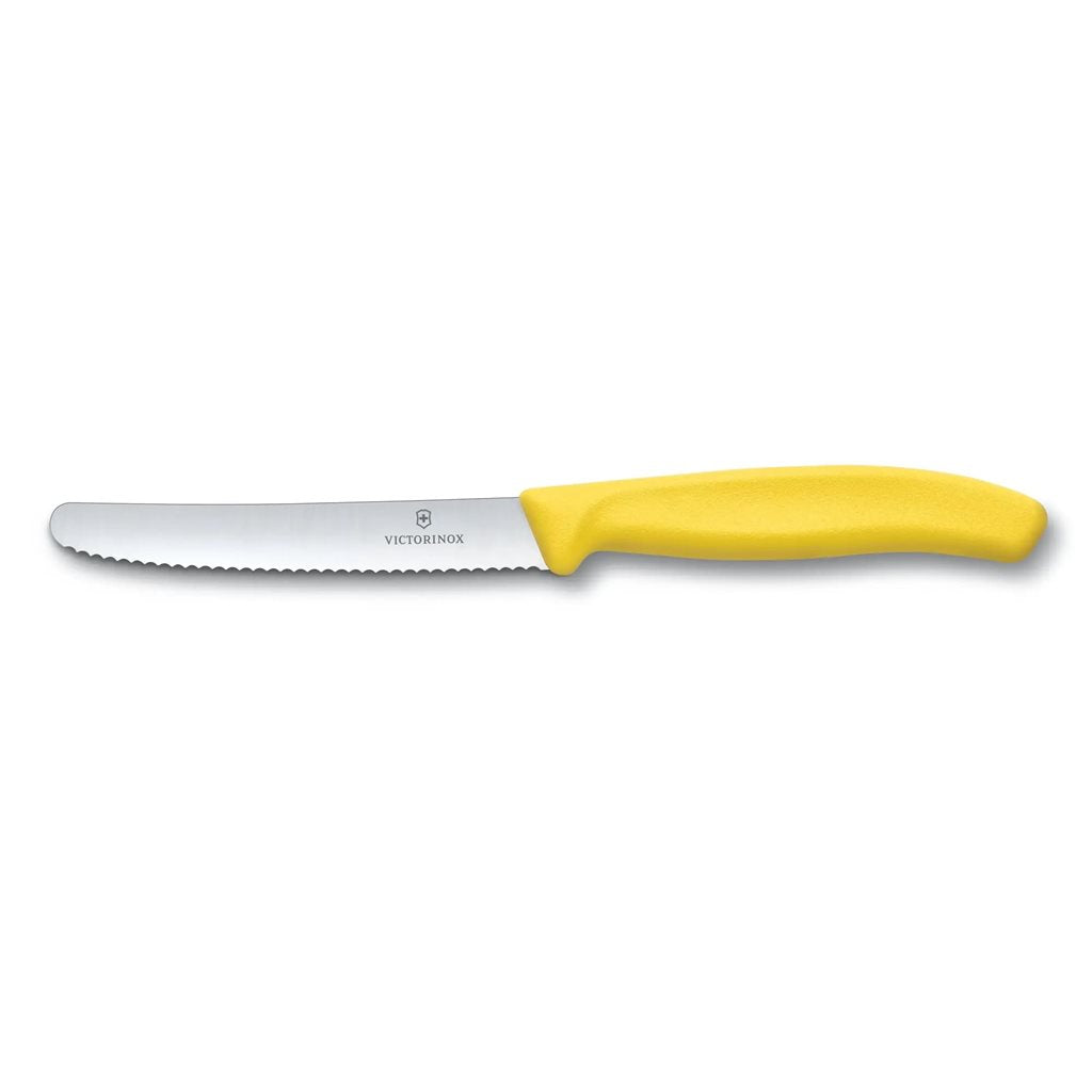 Cuchillo para tomates rosa con hoja corta de 11 cm