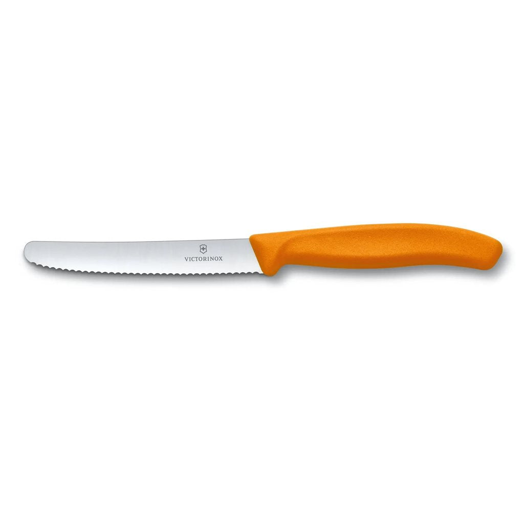 Cuchillo para tomates rosa con hoja corta de 11 cm