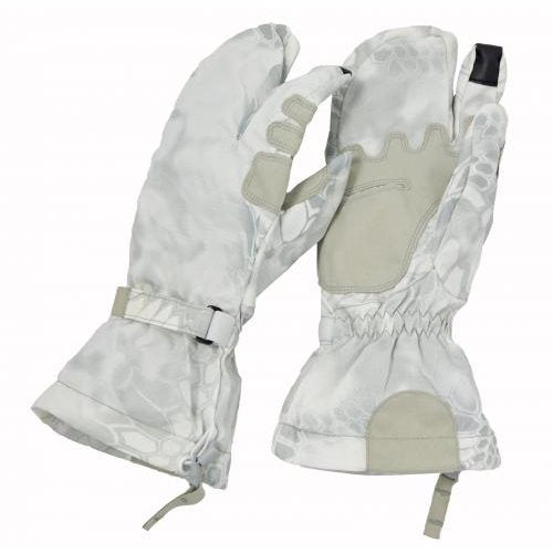 Guantes de invierno Kryptek YETI en patrón de camuflaje, reforzados y con cierre en muñeca