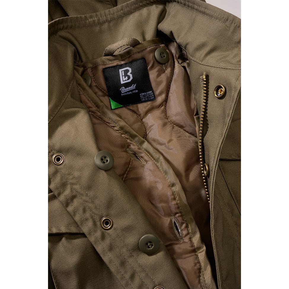 Chaqueta infantil M65 verde, corte clásico inspirado en la M65