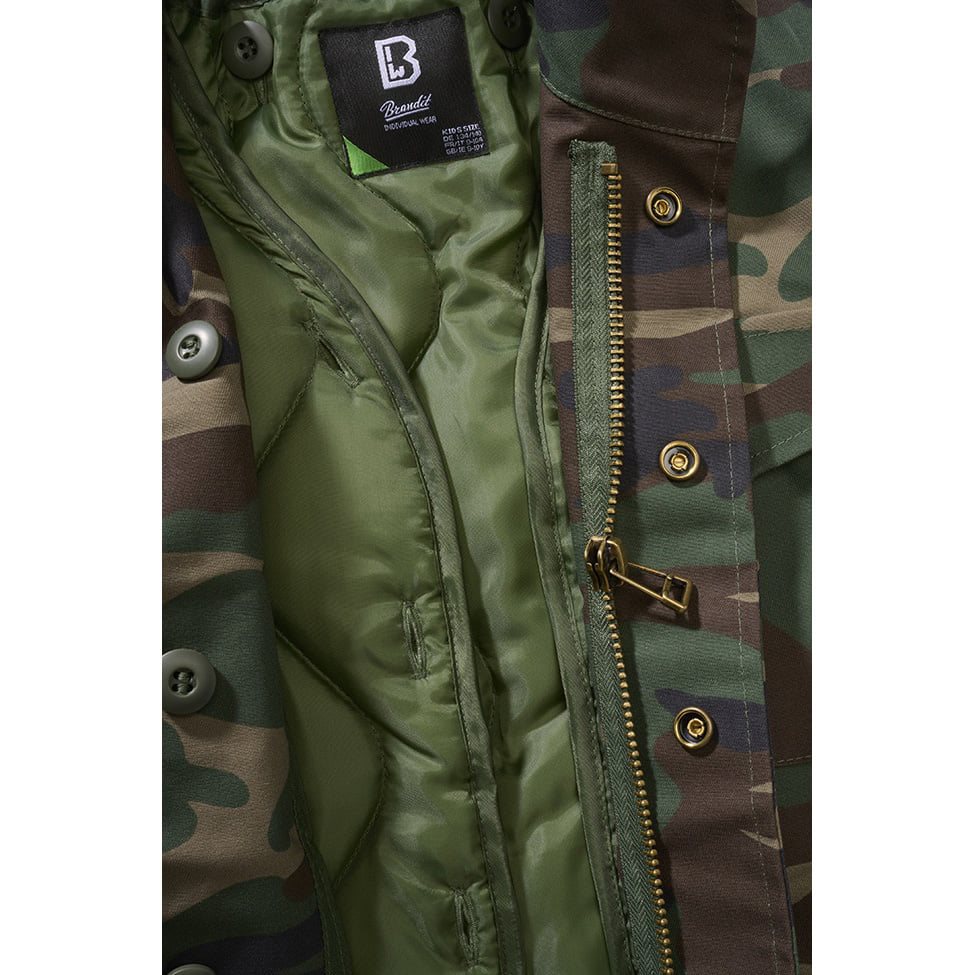 Chaqueta infantil M65 STANDARD en camuflaje Woodland