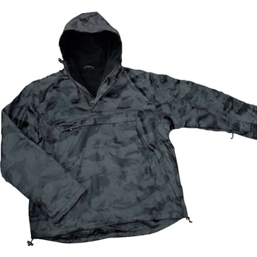 Chaqueta cortavientos STORMFIGHTER NIGHT CAMO en camuflaje nocturno con capucha y bolsillo frontal con cremallera