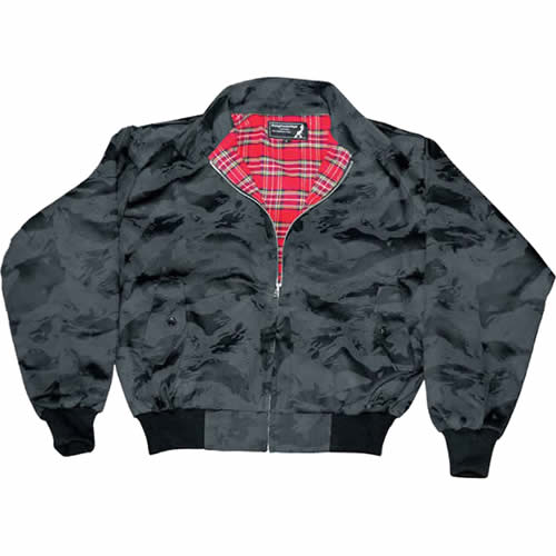 Chaqueta Harrington Night Camo con cierre de cremallera y puños y bajo de punto