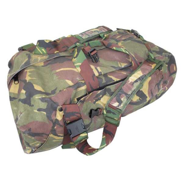 Bolsa de transporte holandesa DPM grande usada con tirantes, aprox. 85 x 34 x 32 cm
