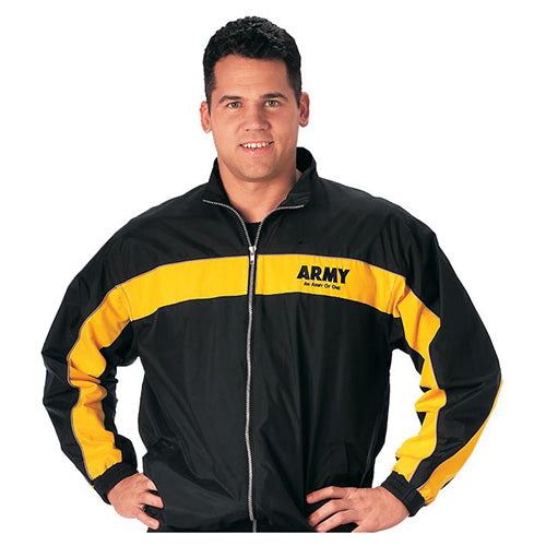 Sudadera negra ARMY de Rothco con bordado, estilo deportivo sin capucha