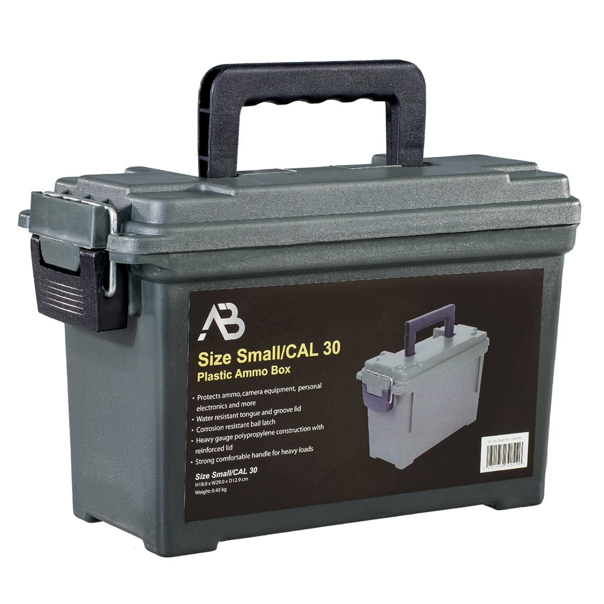 Caja de munición de plástico AMMO BOX US Cal.30 29x13x18 cm