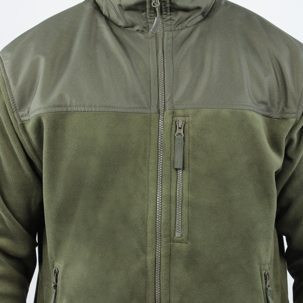 Chaqueta Condor Alpha Micro Fleece verde con forro de malla