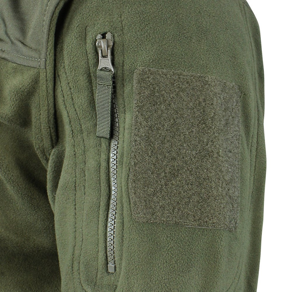 Chaqueta Condor Alpha Micro Fleece verde con forro de malla