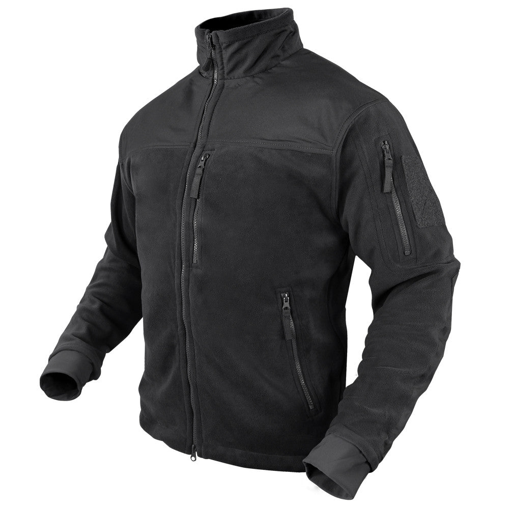 Chaqueta forro polar Condor ALPHA MICRO FLEECE negra con forro interior de malla