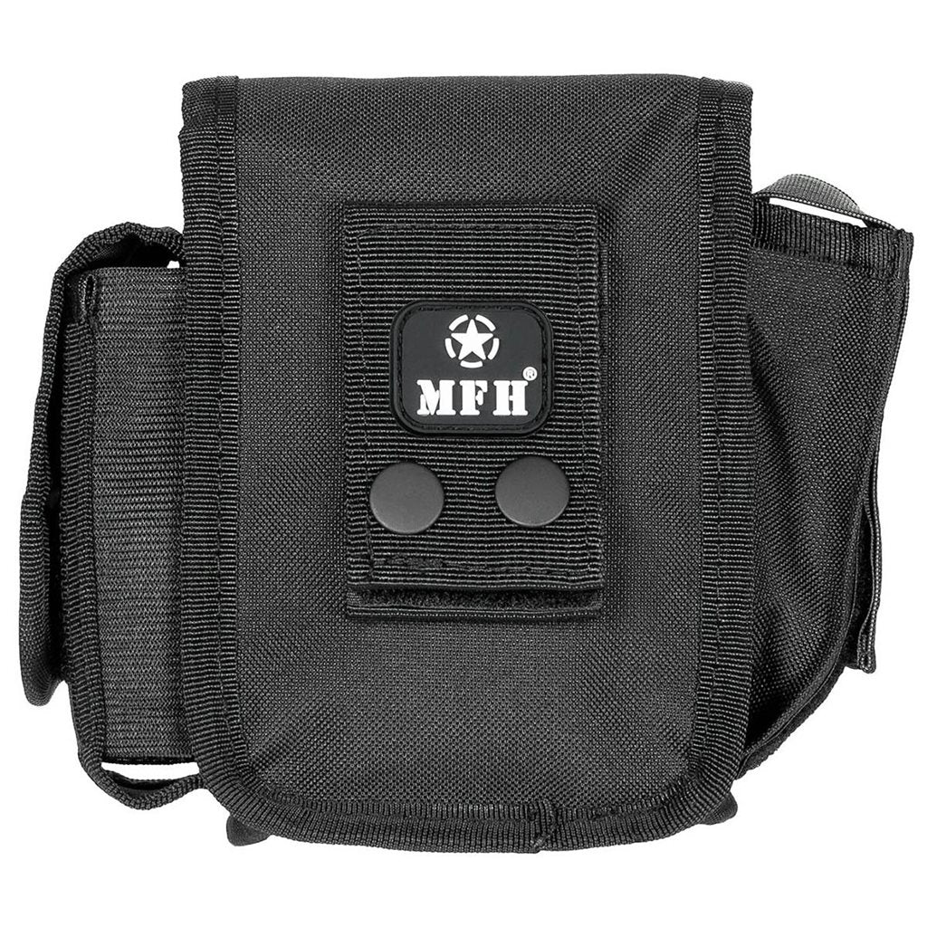 Funda para cinturón POLICE negra, 11x19 cm, múltiples bolsillos