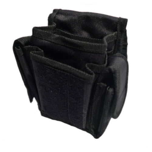 Funda para cinturón POLICE negra, 11x19 cm, múltiples bolsillos