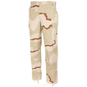 Pantalones US BDU 3-color desert usados con bolsillos y refuerzos