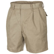 Pantalones cortos CHINON italianos kaki usados con cremallera y bolsillos