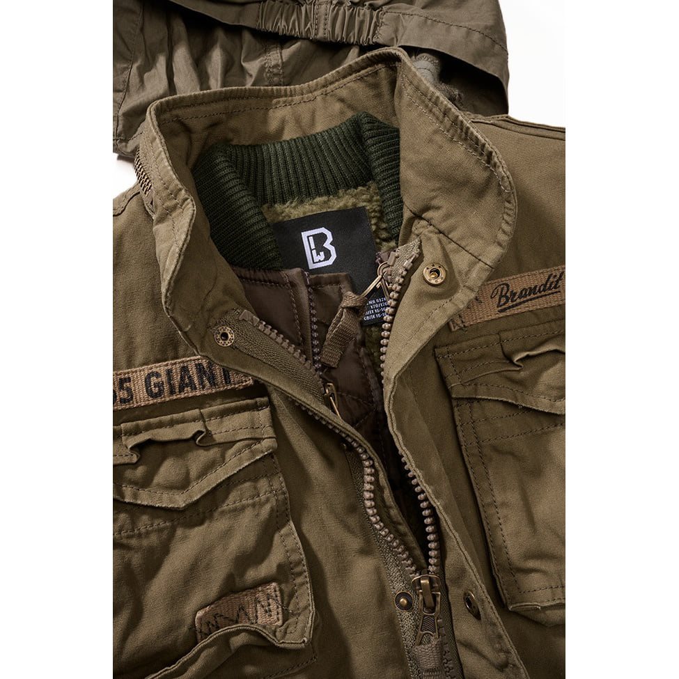 Chaqueta infantil M65 GIANT verde con acabado lavado