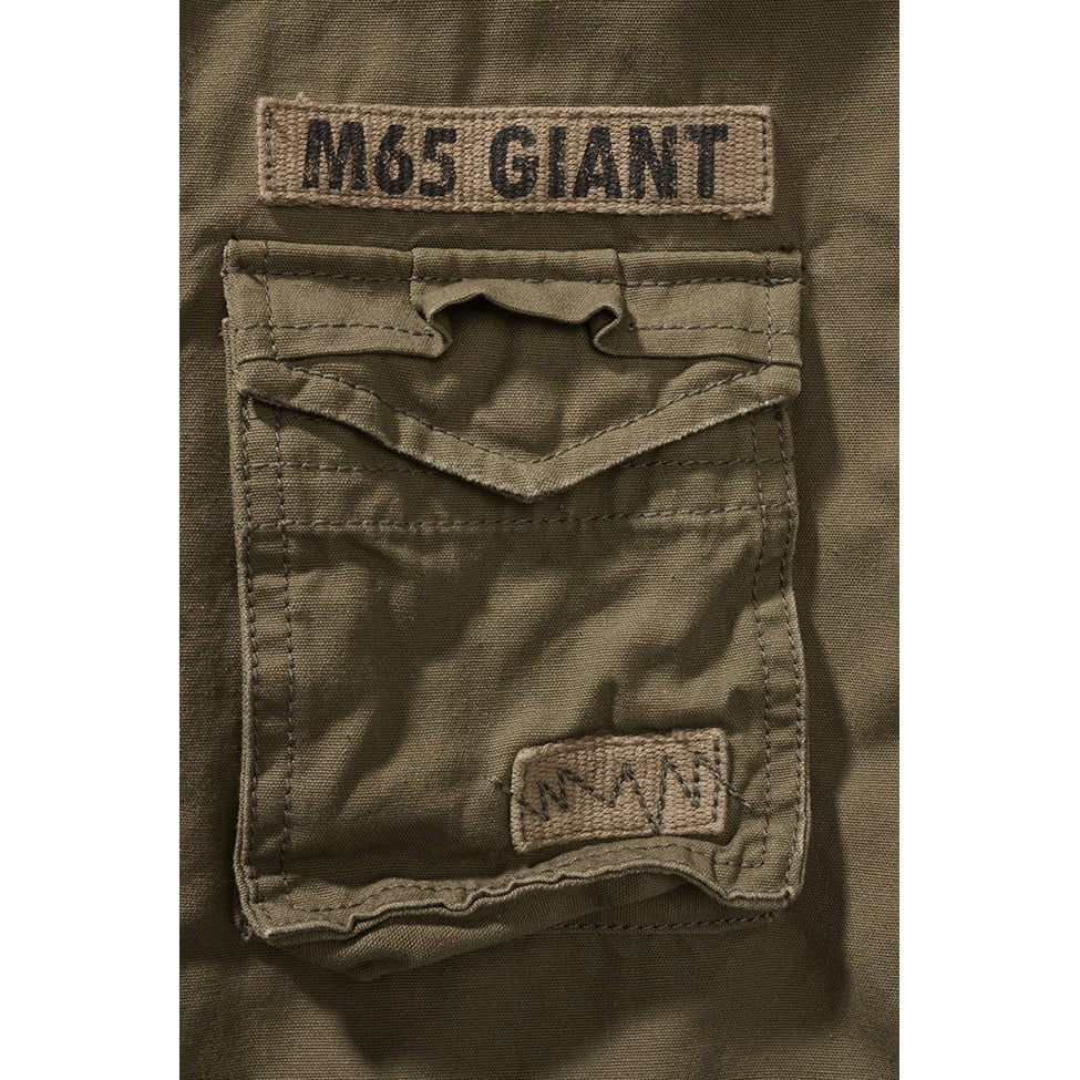 Chaqueta infantil M65 GIANT verde con acabado lavado