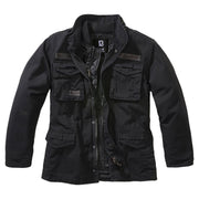 Chaqueta infantil M65 GIANT negra, acabado ligeramente lavado, estilo militar