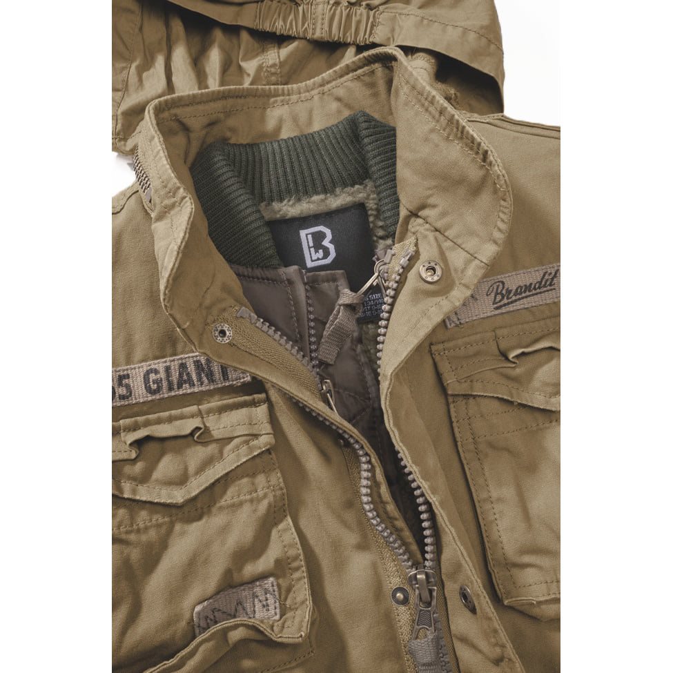 Chaqueta infantil M65 GIANT CAMEL color arena con efecto ligeramente desgastado