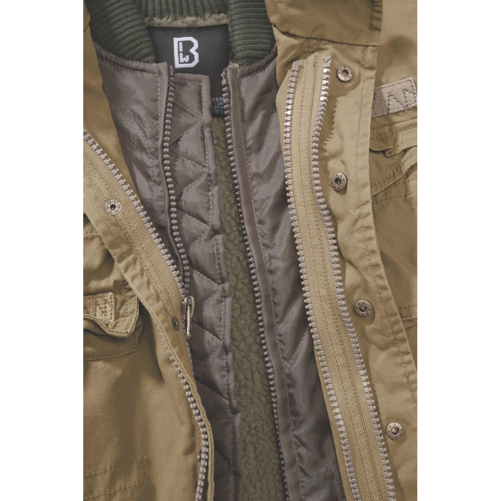 Chaqueta infantil M65 GIANT CAMEL color arena con efecto ligeramente desgastado