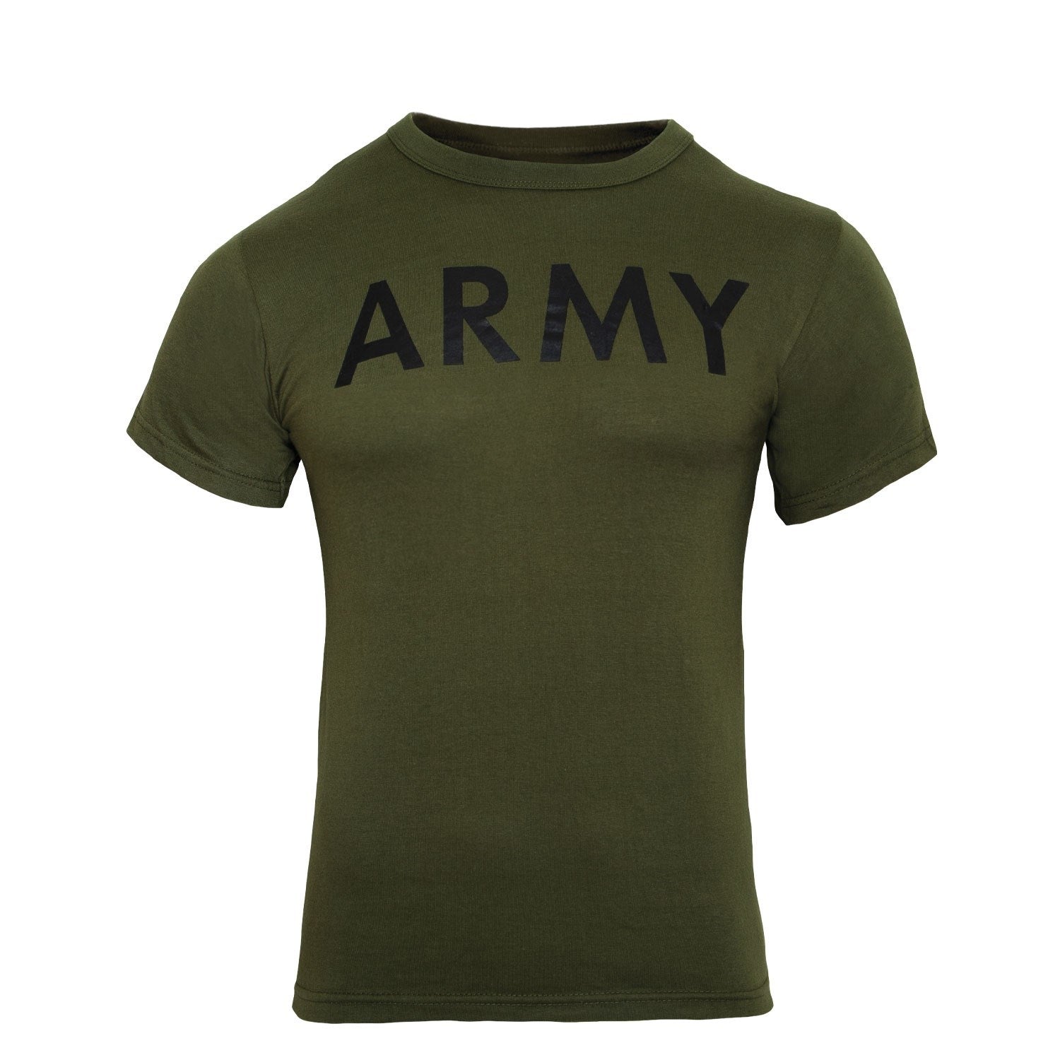 Camiseta ARMY verde, 60% algodón 40% poliéster, manga corta