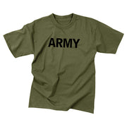 Camiseta ARMY verde, 60% algodón 40% poliéster, manga corta