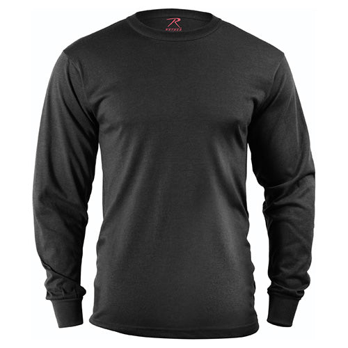 Camiseta militar Rothco de manga larga en negro