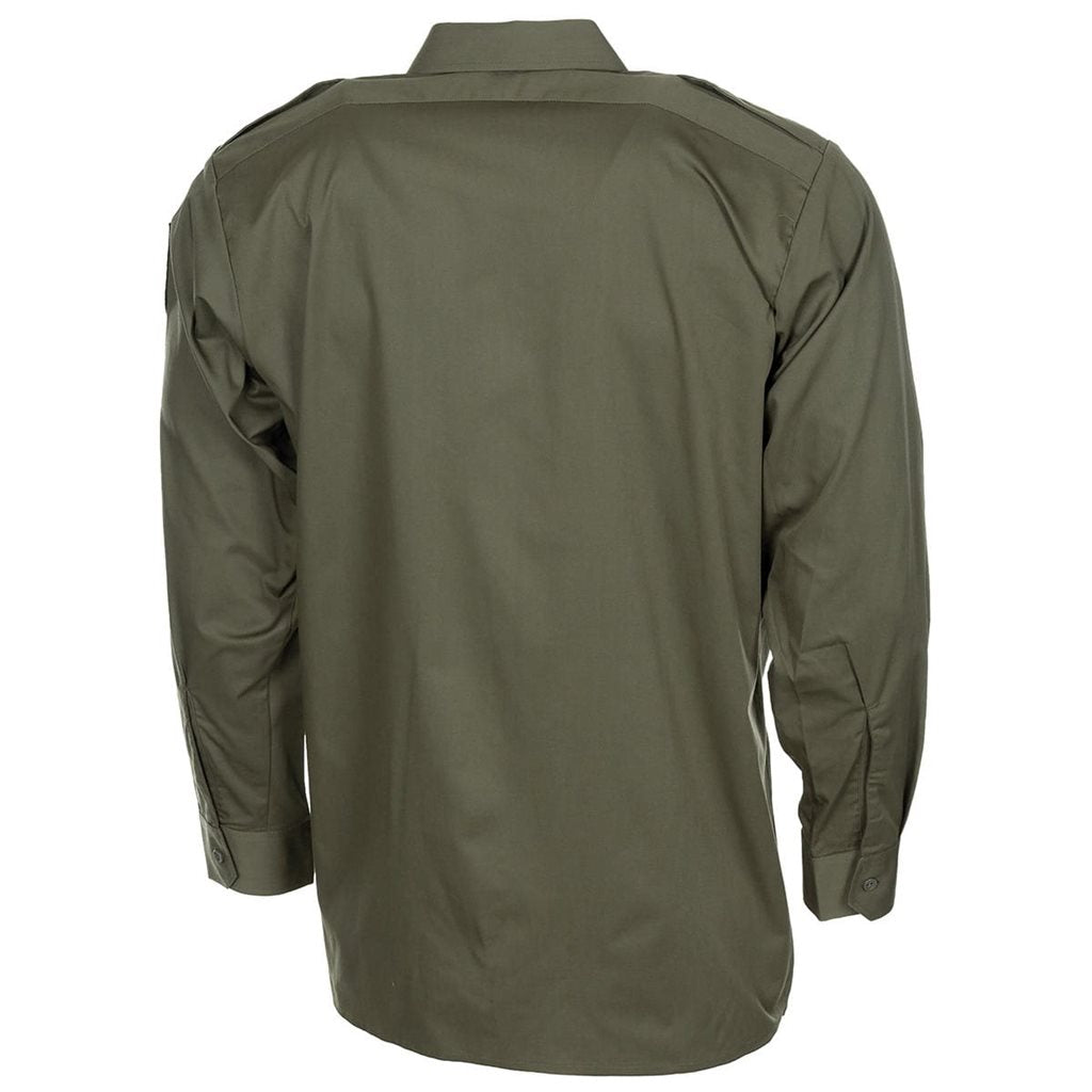 Camisa militar austríaca verde manga larga, nueva de excedente