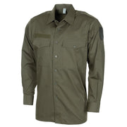 Camisa militar austríaca verde manga larga, nueva de excedente